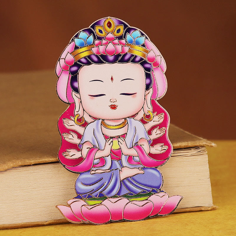 Buddha Stones Zodiaque chinois Bouddha natal Bénédiction Richesse Fortune Autocollant de téléphone pour réfrigérateur