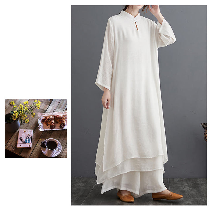 Ensemble de vêtements pour femmes Buddha Stones et motif simple pour méditation, prière, pratique spirituelle zen, yoga