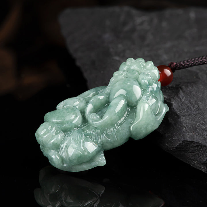 Collier pendentif en jade PiXiu avec Buddha Stones pour la richesse et la chance - image 8