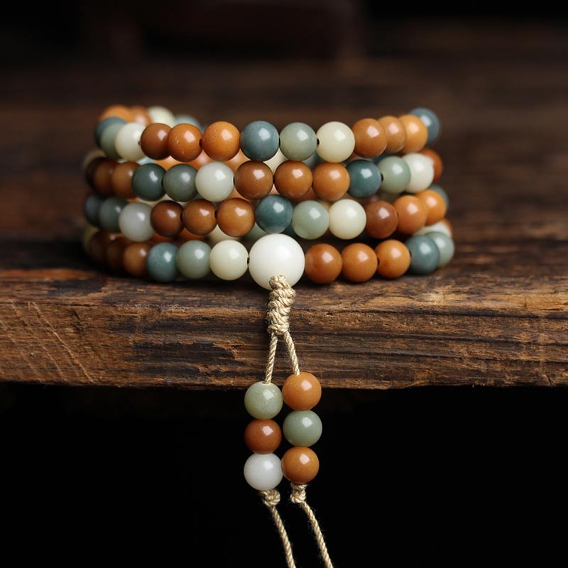 Bracelet Mala Bodhi Seed Harmony Sagesse avec Buddha Stones
