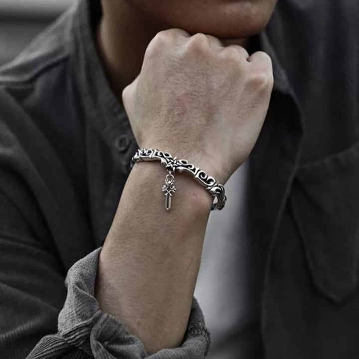 Bracelet d'équilibre en cuivre tressé torsadé de style viking Buddha Stones