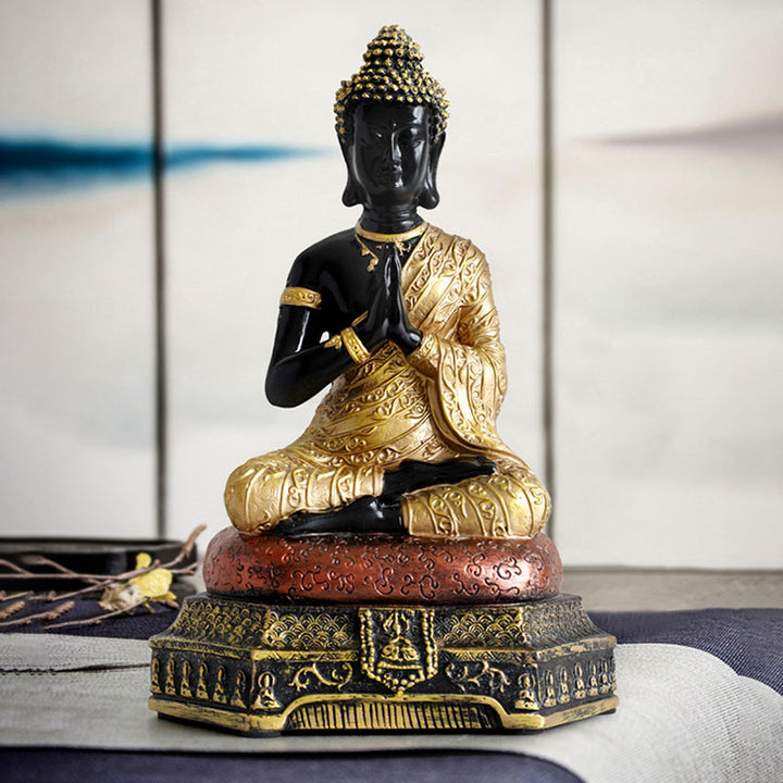 Buddha Stones Statue de Bouddha de la Compassion en Résine Décoration