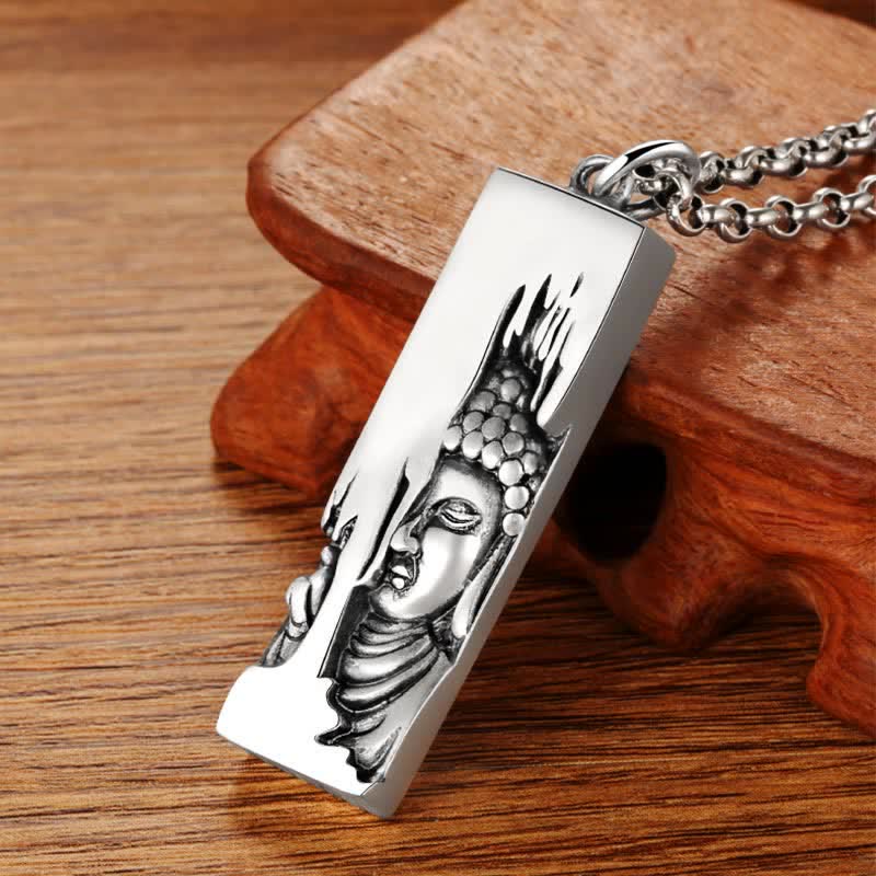 Buddha Stones Tathagata Bouddha Force Protection Amulette Porte-bonheur Collier Pendentif Style Vintage - image 12