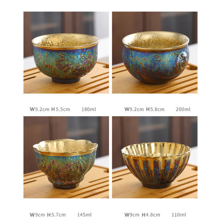 Tasses à thé en céramique colorées Buddha Stones