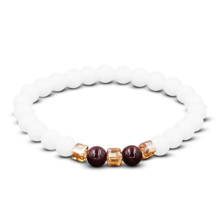 Bracelet de protection en jade blanc naturel Buddha Stones
