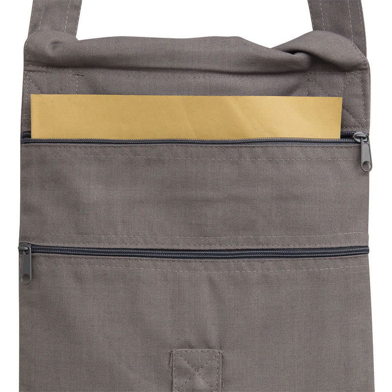 Sac à bandoulière en coton avec broderie de lotus pour la pratique spirituelle