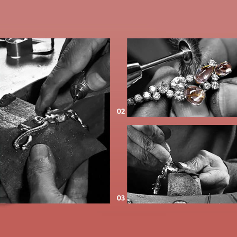 Bracelet en argent sterling 925 Buddha Stones Année du Dragon Bracelet porte-bonheur en corde rouge - image 17