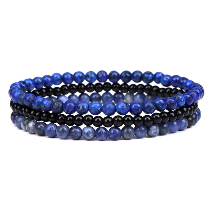 Bracelet spirituel de paix intérieure en pierre de cristal naturel 3 pièces Buddha Stones