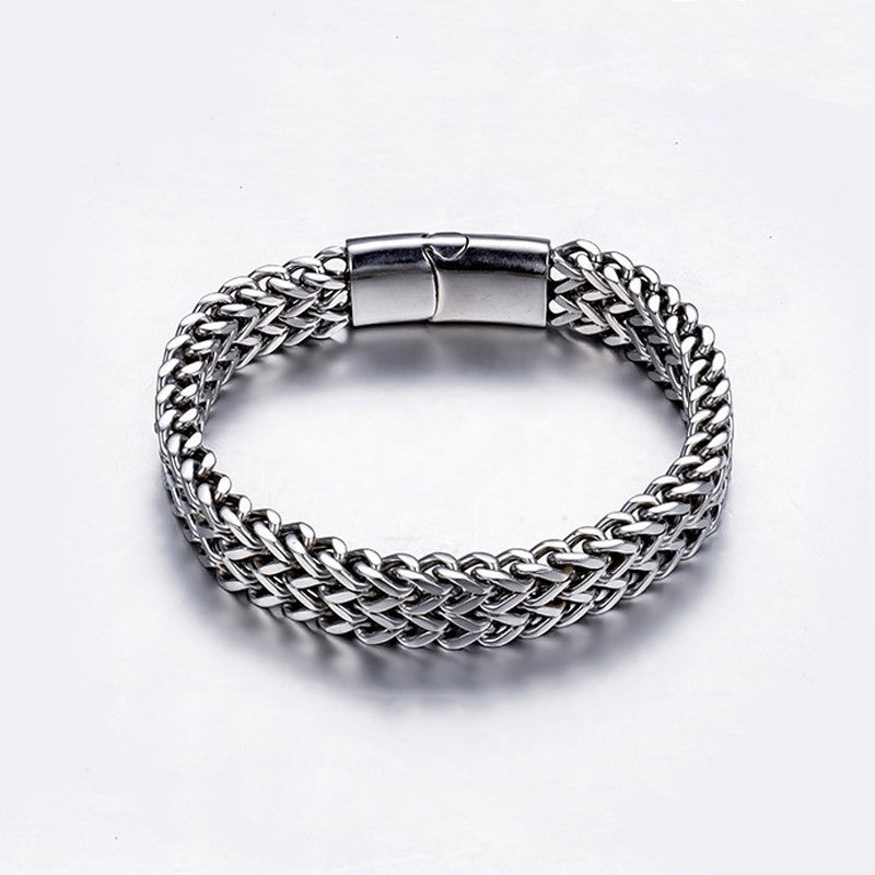 Bracelet d'équilibre en acier titane avec boucle magnétique et écailles de poisson en Buddha Stones - image 6