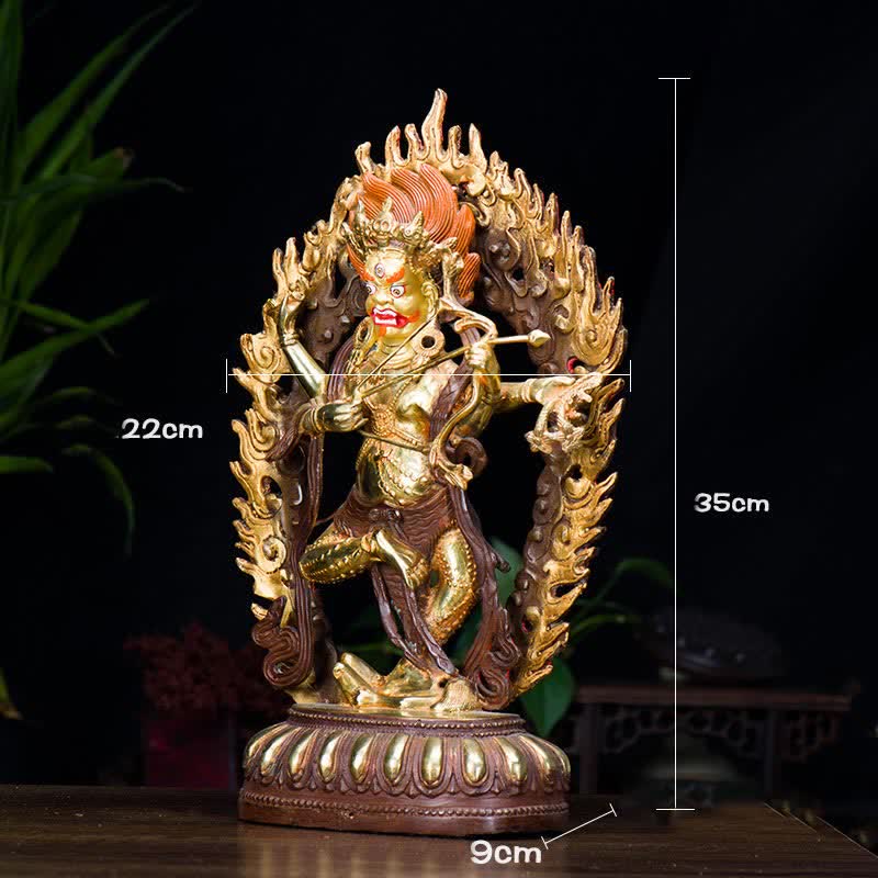 Figurine de Bouddha Kurukulla Sérénité Statue en cuivre Décoration de la maison