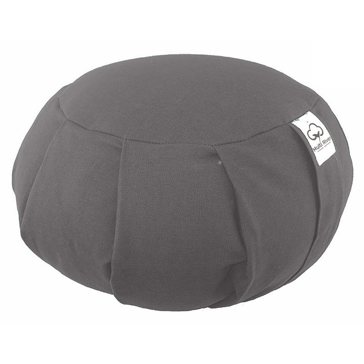 Buddha Stones Coussin de méditation en cosses de sarrasin et coton, décoration intérieure - 36 cm x 15 cm - Gris clair - image 5