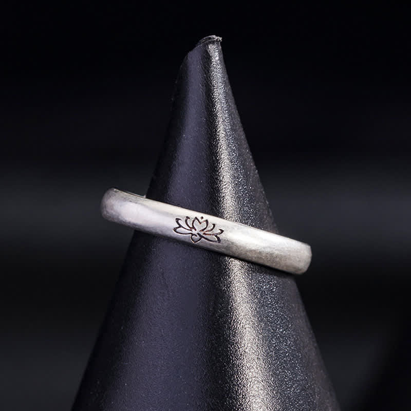 Bague d'illumination en argent sterling 925 avec Buddha Stones et fleur de lotus - image 5