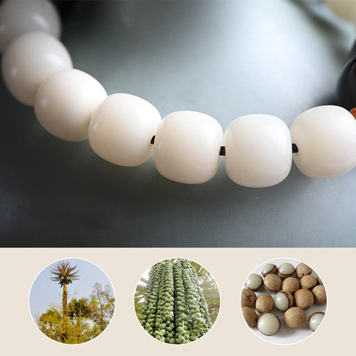 Bracelet de sagesse en Buddha Stones, graine de Bodhi naturelle, petite feuille, bois de santal rouge, bois d'ébène, joli chat porte-bonheur - image 20