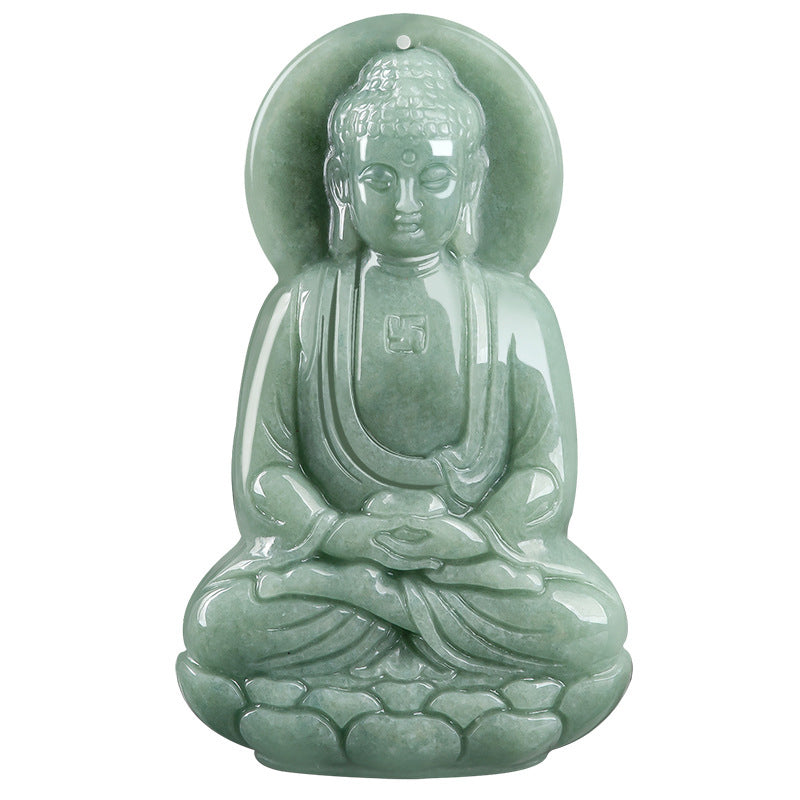 Collier en cordon de compassion avec amulette en jade Bouddha Amitabha et Buddha Stones - image 8