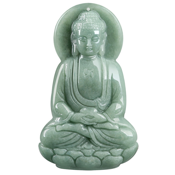 Collier en cordon de compassion avec amulette en jade Bouddha Amitabha et Buddha Stones - image 8