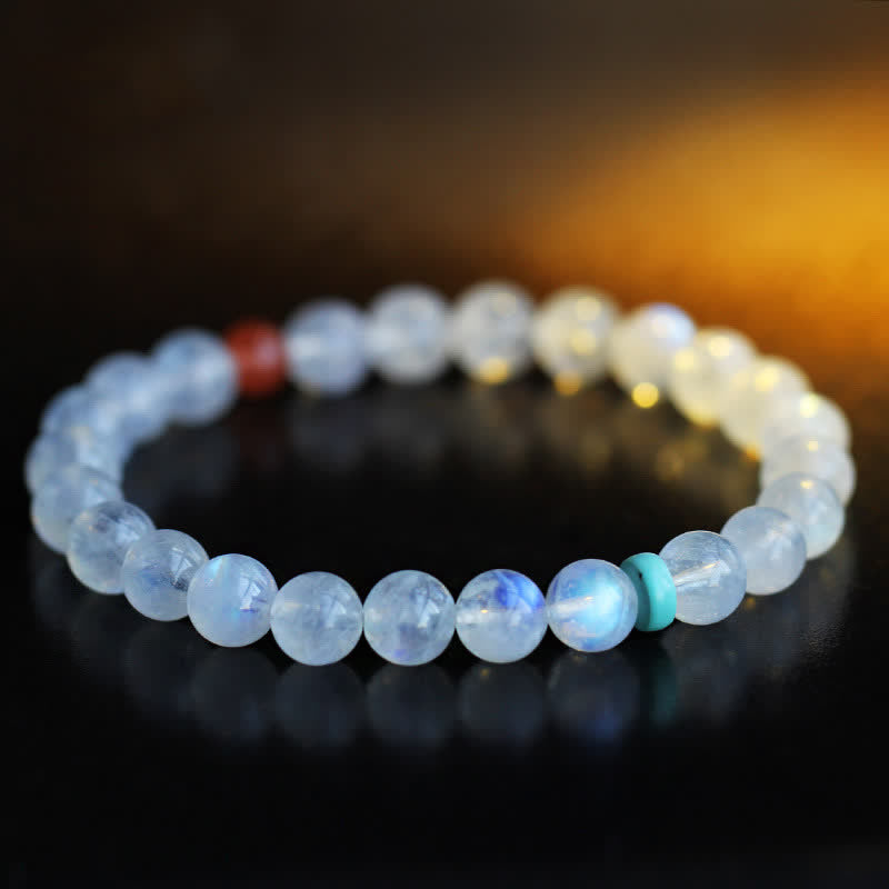 Bracelet de guérison positive et apaisante en pierre de lune