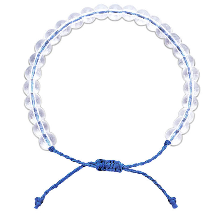 Bracelet réglable en perles de verre tressées faites à la main