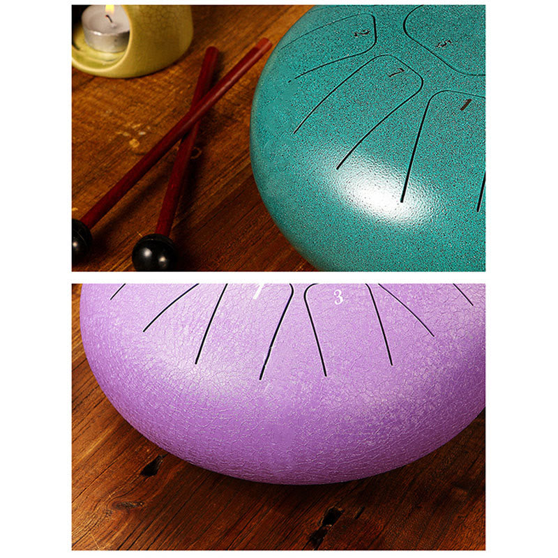 Buddha Stones Steel Tongue Drum Kit de batterie de yoga de méditation de pleine conscience de guérison sonore 11 notes 8 pouces - image 22