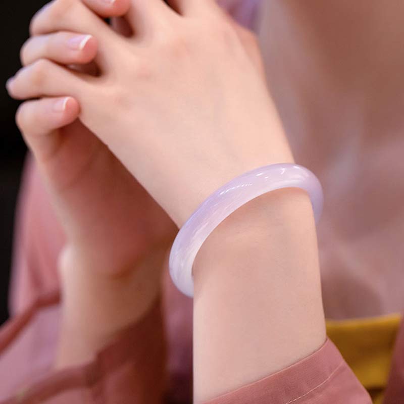 Bracelet jonc harmonieux en Buddha Stones en calcédoine naturelle