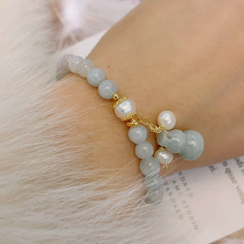 Bracelet de prospérité et de chance en perles de jade naturelles Buddha Stones