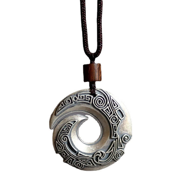 Collier pendentif porte-bonheur en cuivre avec Buddha Stones pour améliorer la chance