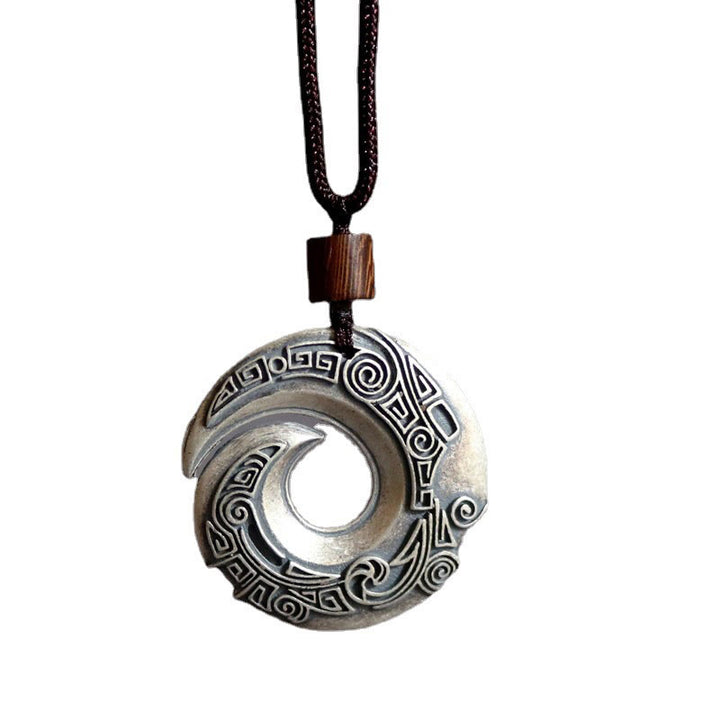 Collier pendentif porte-bonheur en cuivre avec Buddha Stones pour améliorer la chance
