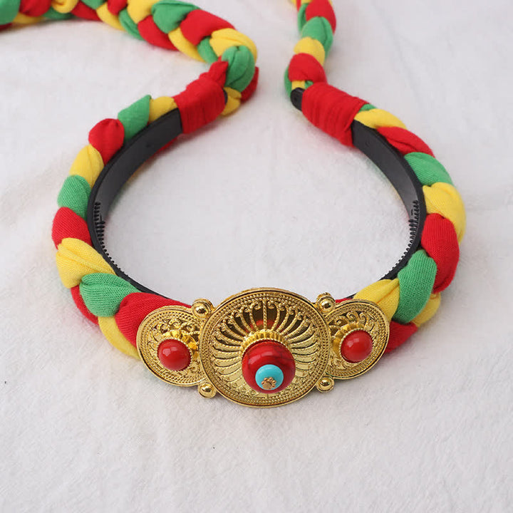 Accessoires pour cheveux en perles à pompon colorées tibétaines - image 17