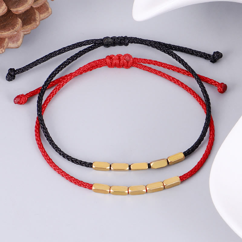 Bracelet tressé de protection en perles de cuivre fabriquées à la main par Buddha Stones