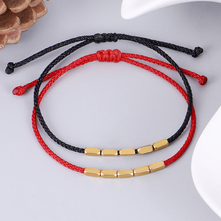 Bracelet tressé de protection en perles de cuivre fabriquées à la main par Buddha Stones
