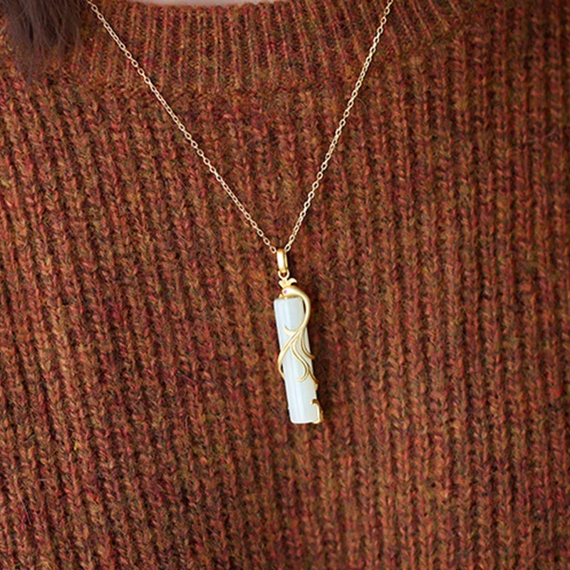 Collier pendentif protection cuivre dragon phénix jade Buddha Stones - image 9