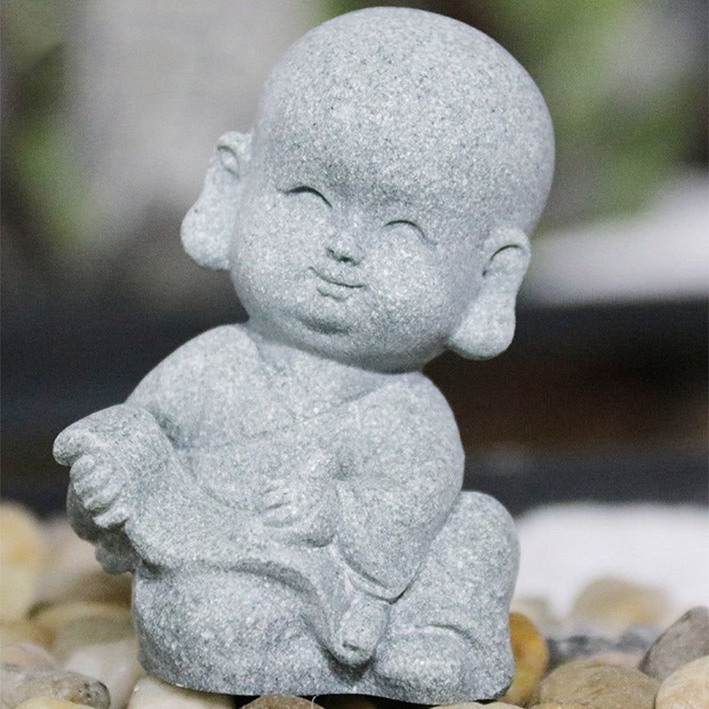 Buddha Stones Méditation Prière Moine Statue de Bouddha Sérénité Décoration de la Maison - image 9