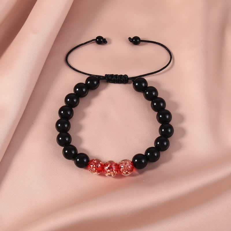 Bracelet de force lumineux en obsidienne noire Buddha Stones