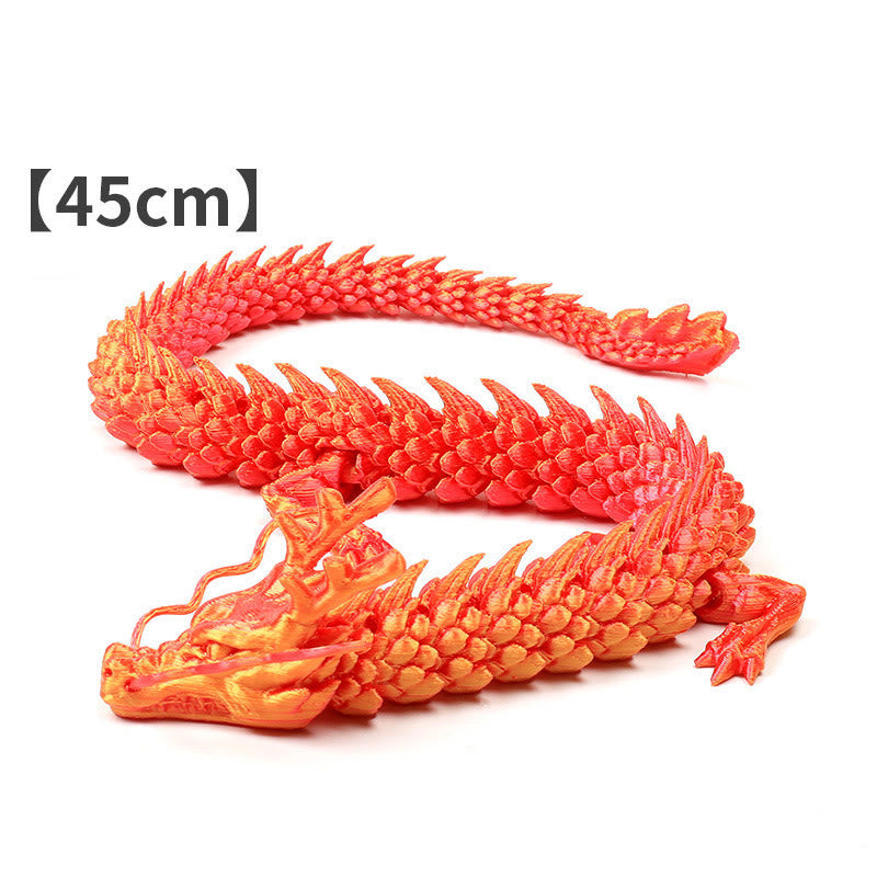 Buddha Stones Dragon lumineux Feng Shui imprimé en 3D pour décoration de la maison - Dragon rouge doré 45 cm - image 11