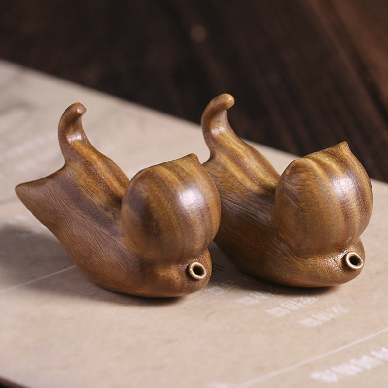 Brûleur d'encens en forme de chat mignon en bois de santal vert avec Buddha Stones - image 6
