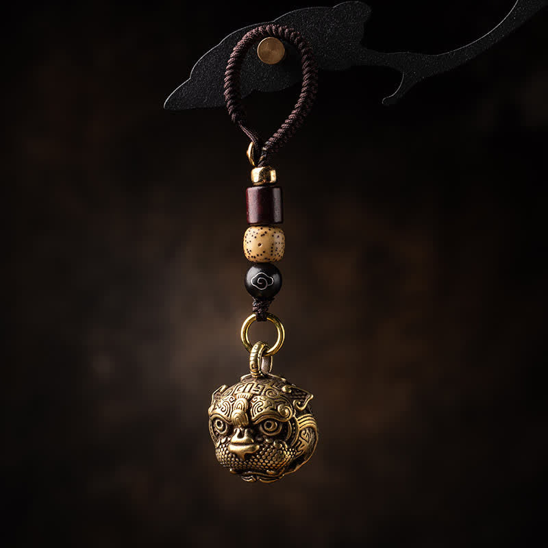 Porte-clés en cuivre PiXiu Wealth Buddha Stones