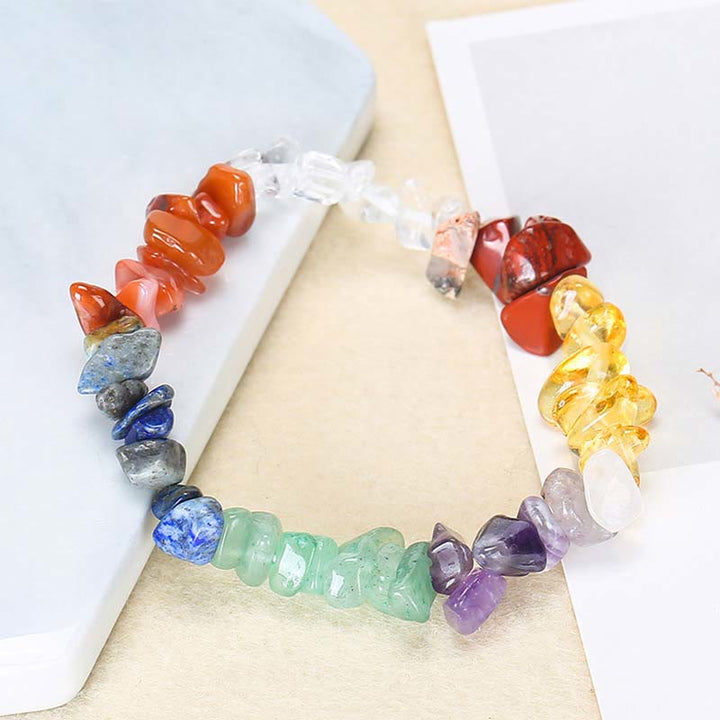 Bracelet apaisant et chaleureux en pierre de cristal de forme irrégulière naturelle - image 56