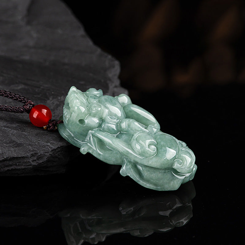 Collier pendentif en jade PiXiu avec Buddha Stones pour la richesse et la chance - image 7