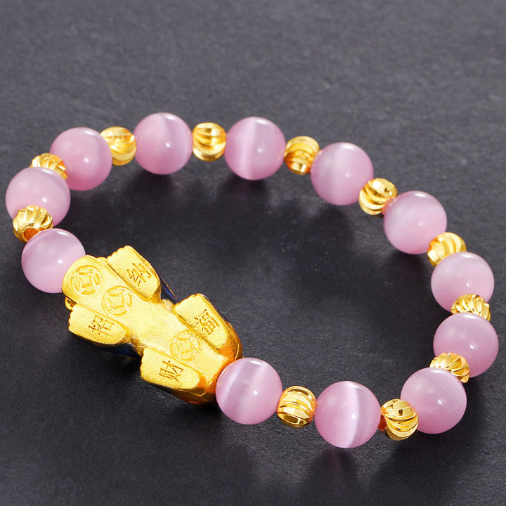 Bracelet porte-bonheur œil de chat Pixiu Buddha Stones
