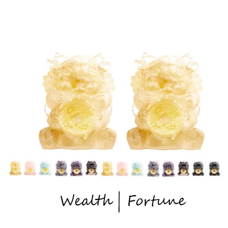 Buddha Stones faites à la main, jolie pièce d'or PiXiu, cristal Fengshui, énergie, richesse, fortune, décoration de la maison - Citrine (Fortune ♥ Richesse) - image 0