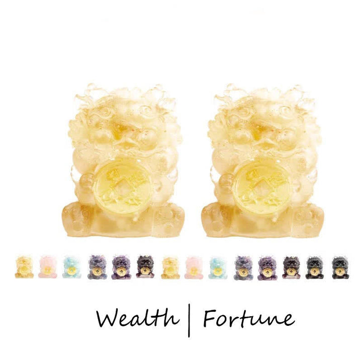 Buddha Stones faites à la main, jolie pièce d'or PiXiu, cristal Fengshui, énergie, richesse, fortune, décoration de la maison - Citrine (Fortune ♥ Richesse) - image 0
