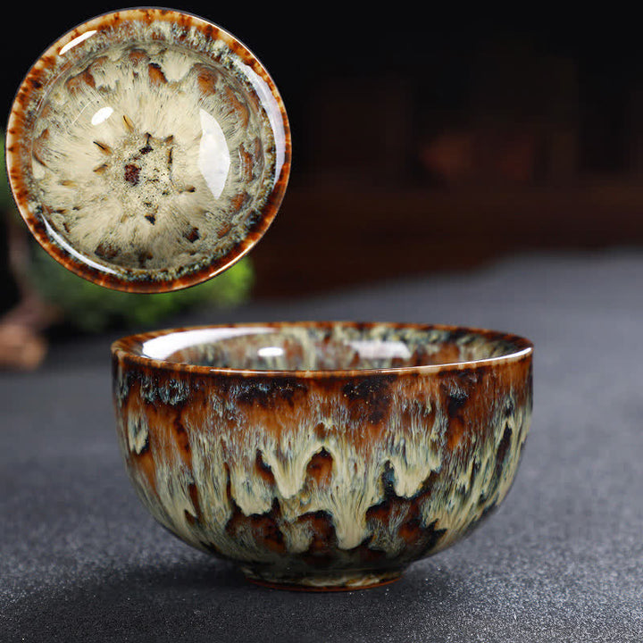 Tasse à thé en céramique colorée avec Buddha Stones pour la maison et le bureau
