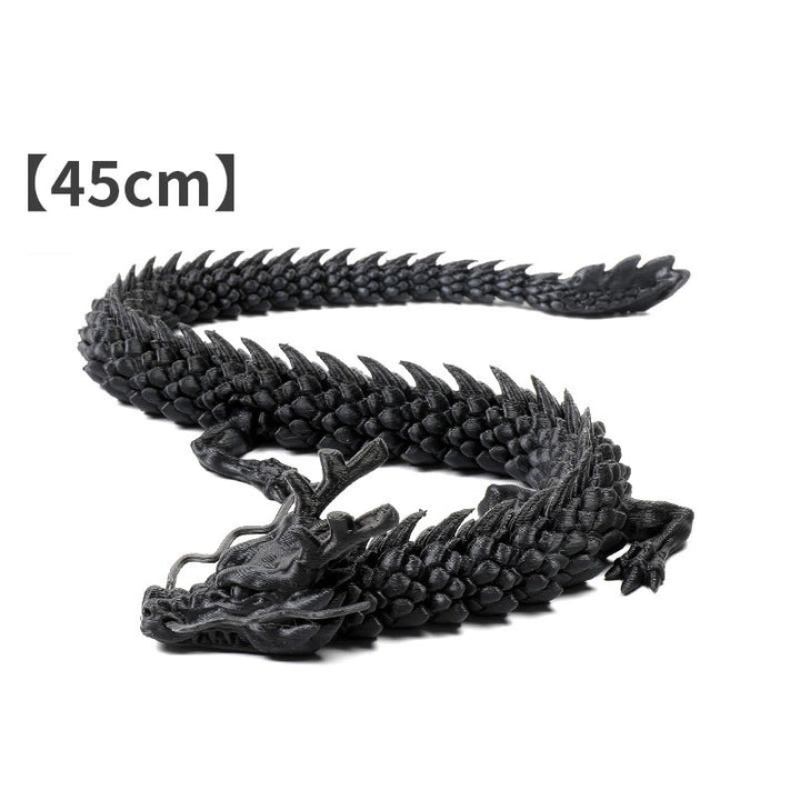 Buddha Stones Dragon lumineux Feng Shui imprimé en 3D pour décoration de la maison - Dragon Noir 45 cm - image 9