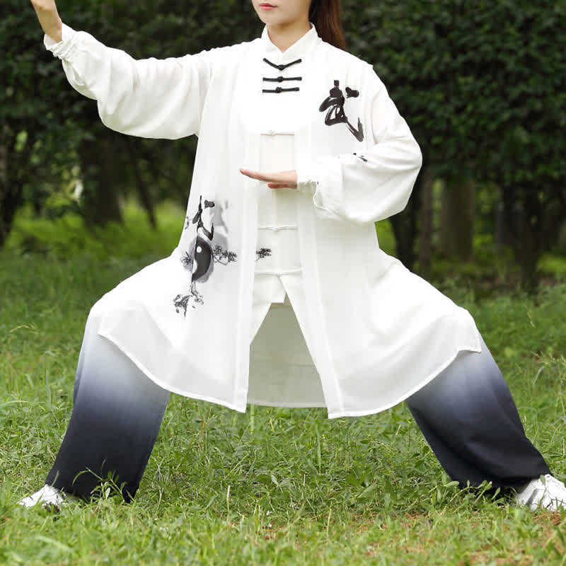 Buddha Stones 3 pièces Yin Yang arbre Tai Chi spirituel Zen pratique méditation prière uniforme ensemble de vêtements unisexe - image 11