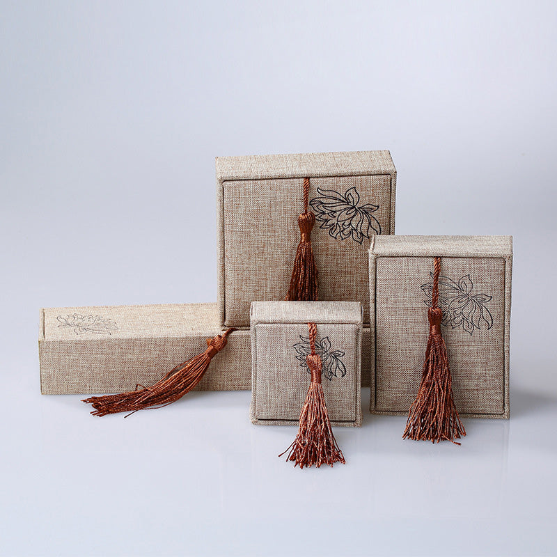Coffret de rangement pour bijoux motif lotus Buddha Stones Coffret cadeau pompons - image 0
