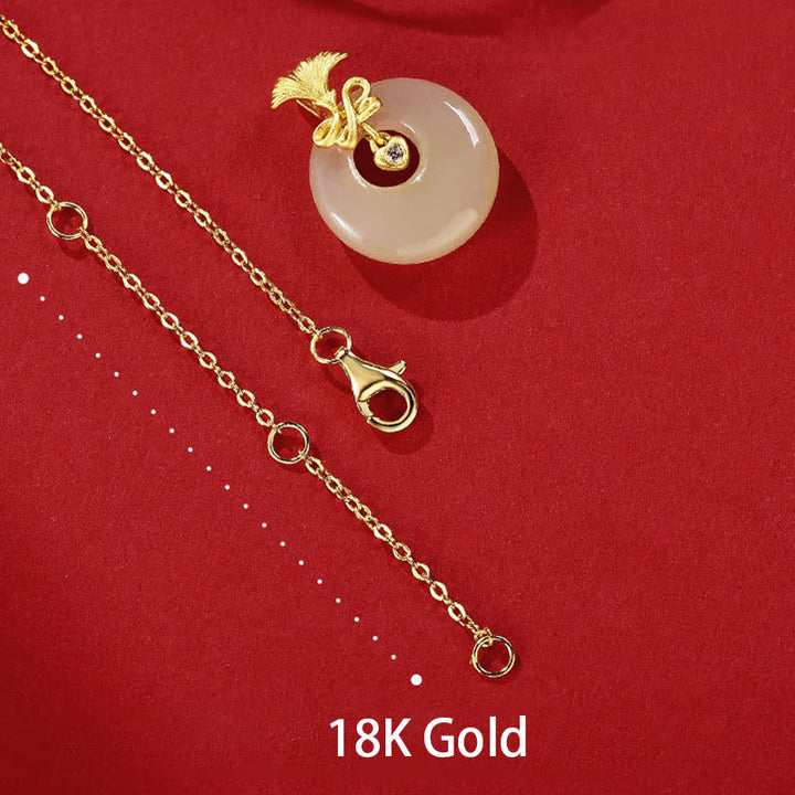 Collier pendentif fleur d'œillet en jade Hetian naturel en argent sterling 925 Buddha Stones - image 6