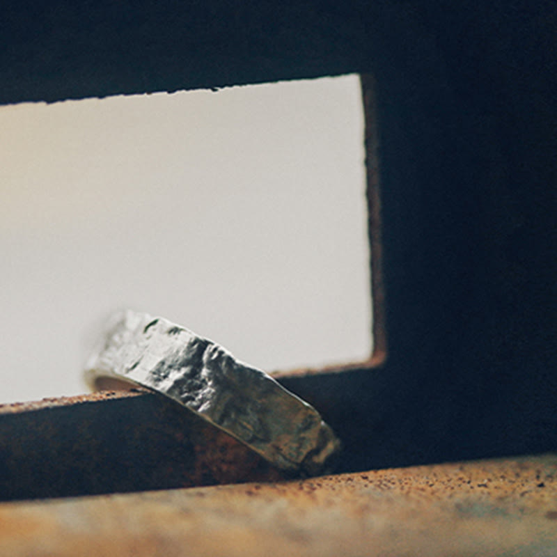 Bague de couple en argent sterling 925 Buddha Stones et design simple - image 12