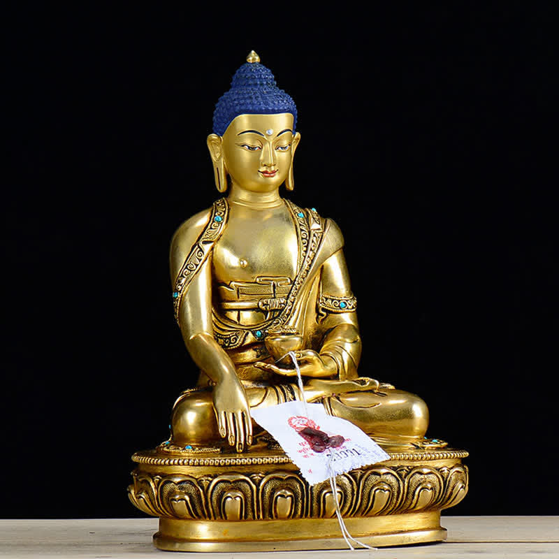 Statue décorative en cuivre de la compassion de Bouddha Shakyamuni - image 1