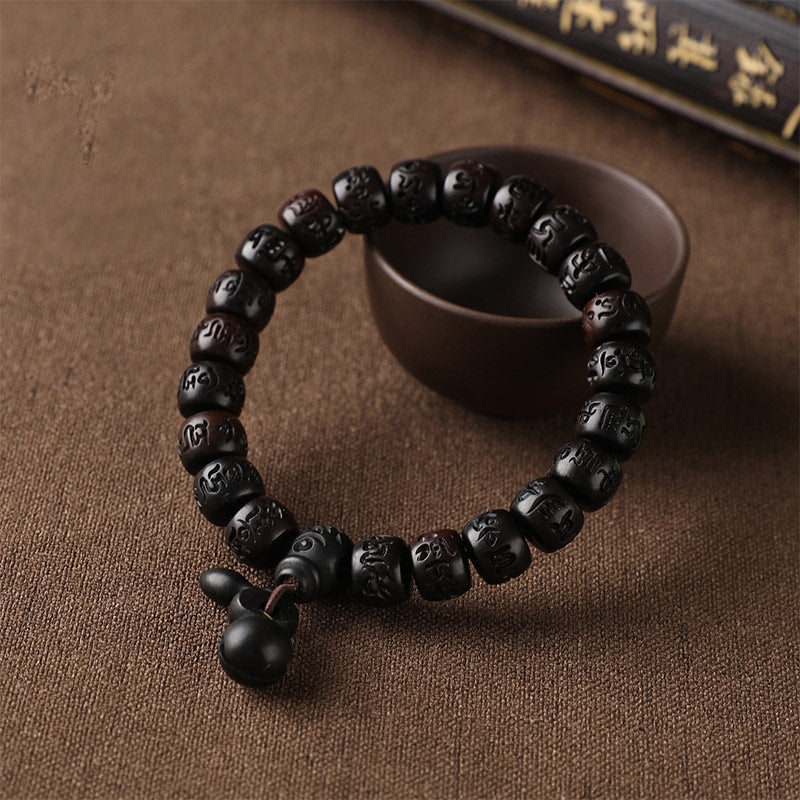 Bracelet tibétain de protection en bois contre la foudre et les Buddha Stones - image 2