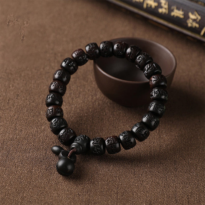 Bracelet tibétain de protection en bois contre la foudre et les Buddha Stones - image 2