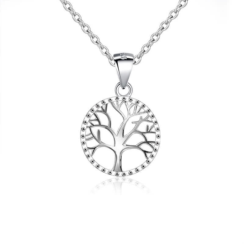 Collier pendentif création arbre de vie en argent sterling 925 avec Buddha Stones - image 1